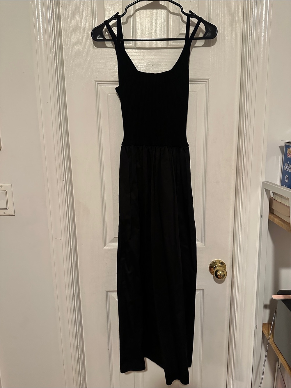 La Ligne black ribbed dress with pockets